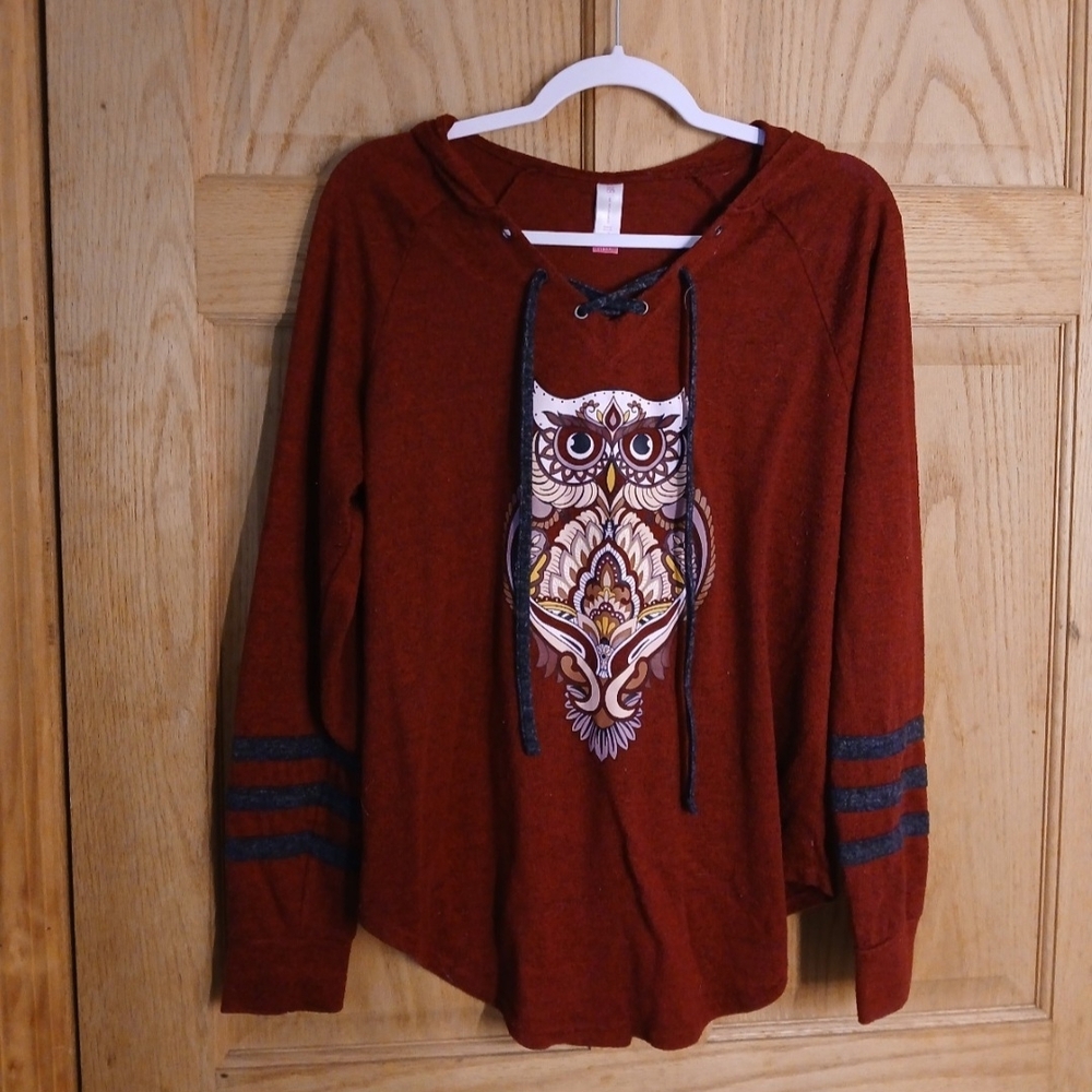 No Boundaries Brick Red Sweater